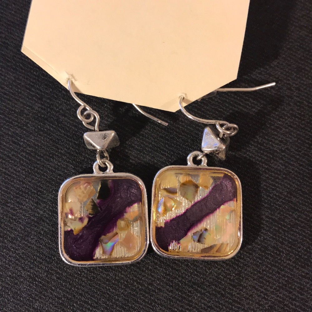 Beautiful shell fragment earrings